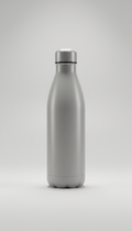 Botella de agua acero gris suave